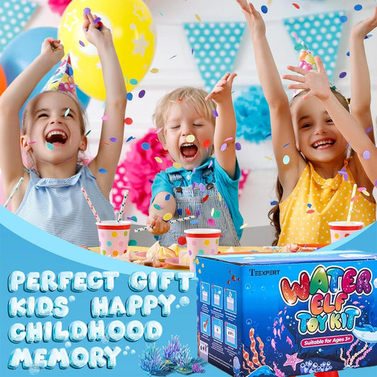 Magic Gel Water Pet Slow-Rebound Toy Set - 20 Types Of Gel, 5 Molds - DIY Crafts For Kids 3, Birthday Party Gifts