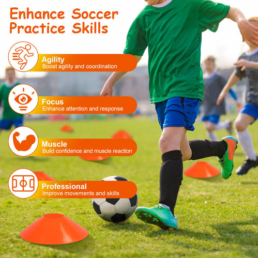 Pro-Series Junior Soccer Training Kit – All-in-One Portable Goal & Agility Set