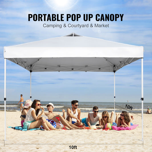 Pro-Series 10x10ft Pop-Up Canopy – 250D UV-Shield Gazebo with Heavy-Duty Roller Bag & Sandbag Stability Kit